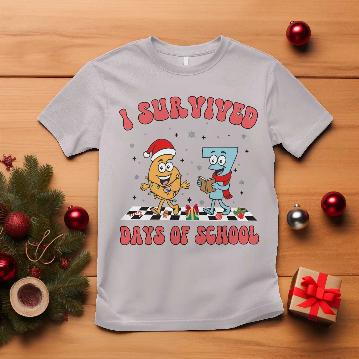 67 Six Seven Christmas Meme T Shirt I Survived Days Of School - Wonder Print Shop