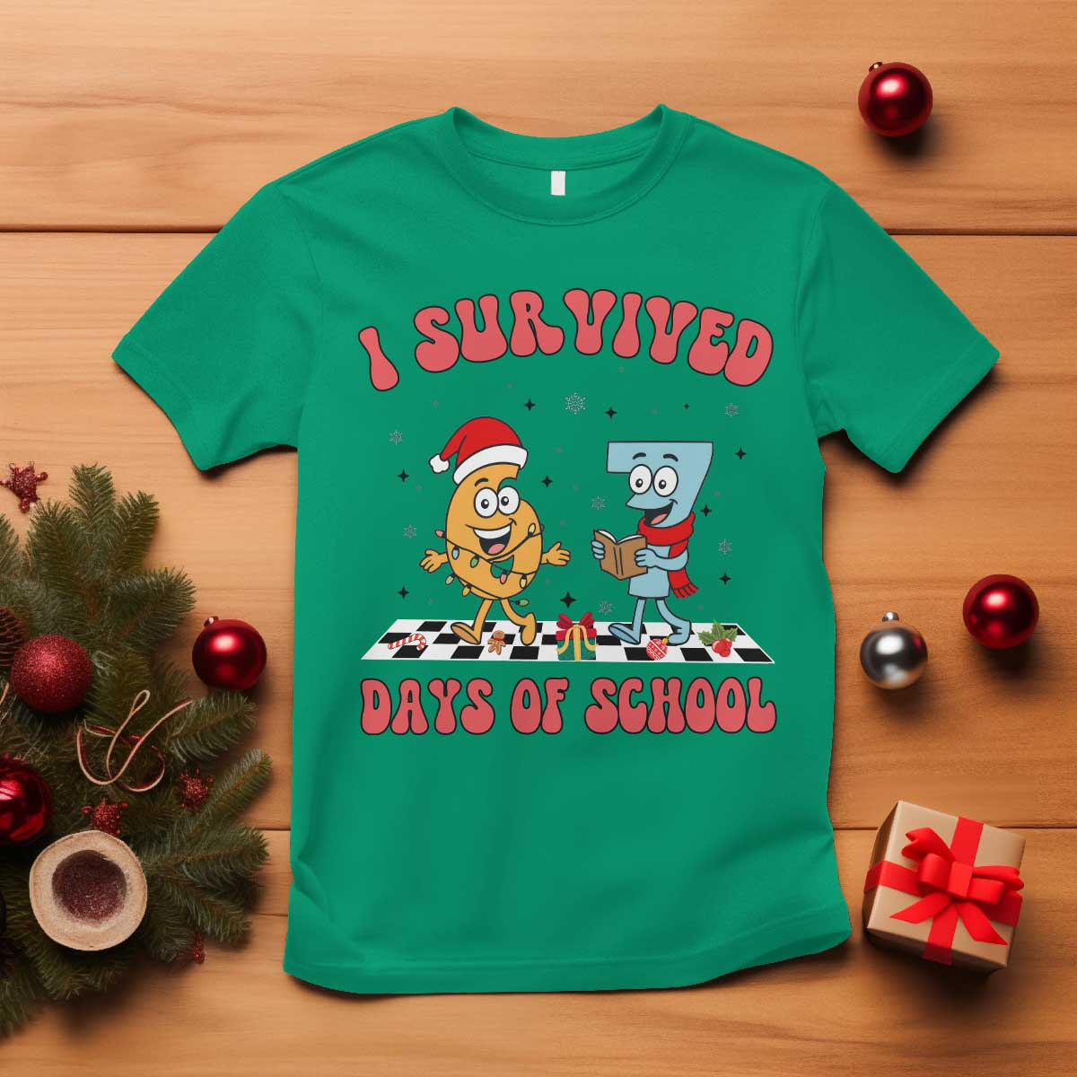 67 Six Seven Christmas Meme T Shirt I Survived Days Of School - Wonder Print Shop