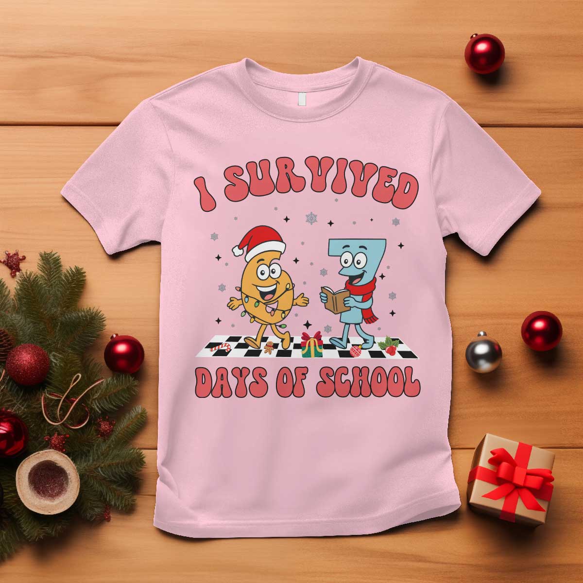 67 Six Seven Christmas Meme T Shirt I Survived Days Of School - Wonder Print Shop