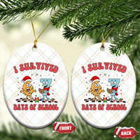 67 Six Seven Christmas Meme Ceramic Ornament I Survived Days Of School - Wonder Print Shop