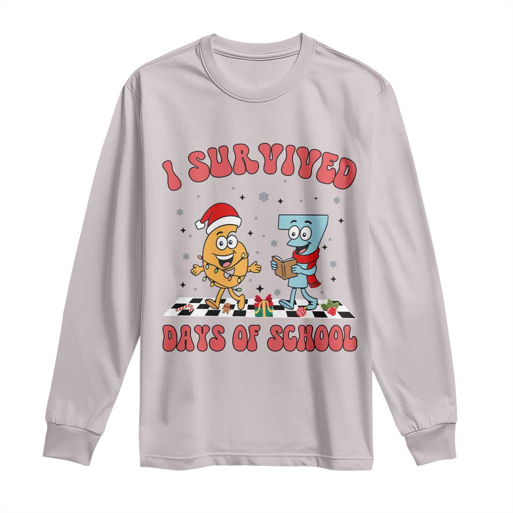 67 Six Seven Christmas Meme Long Sleeve Shirt I Survived Days Of School - Wonder Print Shop