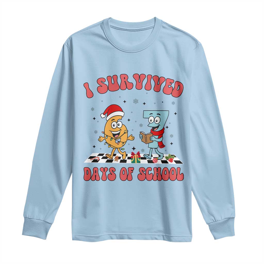 67 Six Seven Christmas Meme Long Sleeve Shirt I Survived Days Of School - Wonder Print Shop