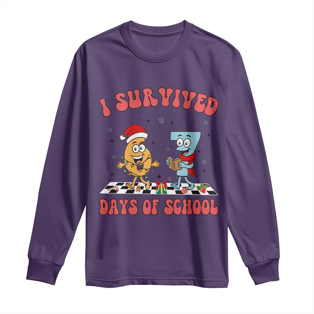 67 Six Seven Christmas Meme Long Sleeve Shirt I Survived Days Of School - Wonder Print Shop