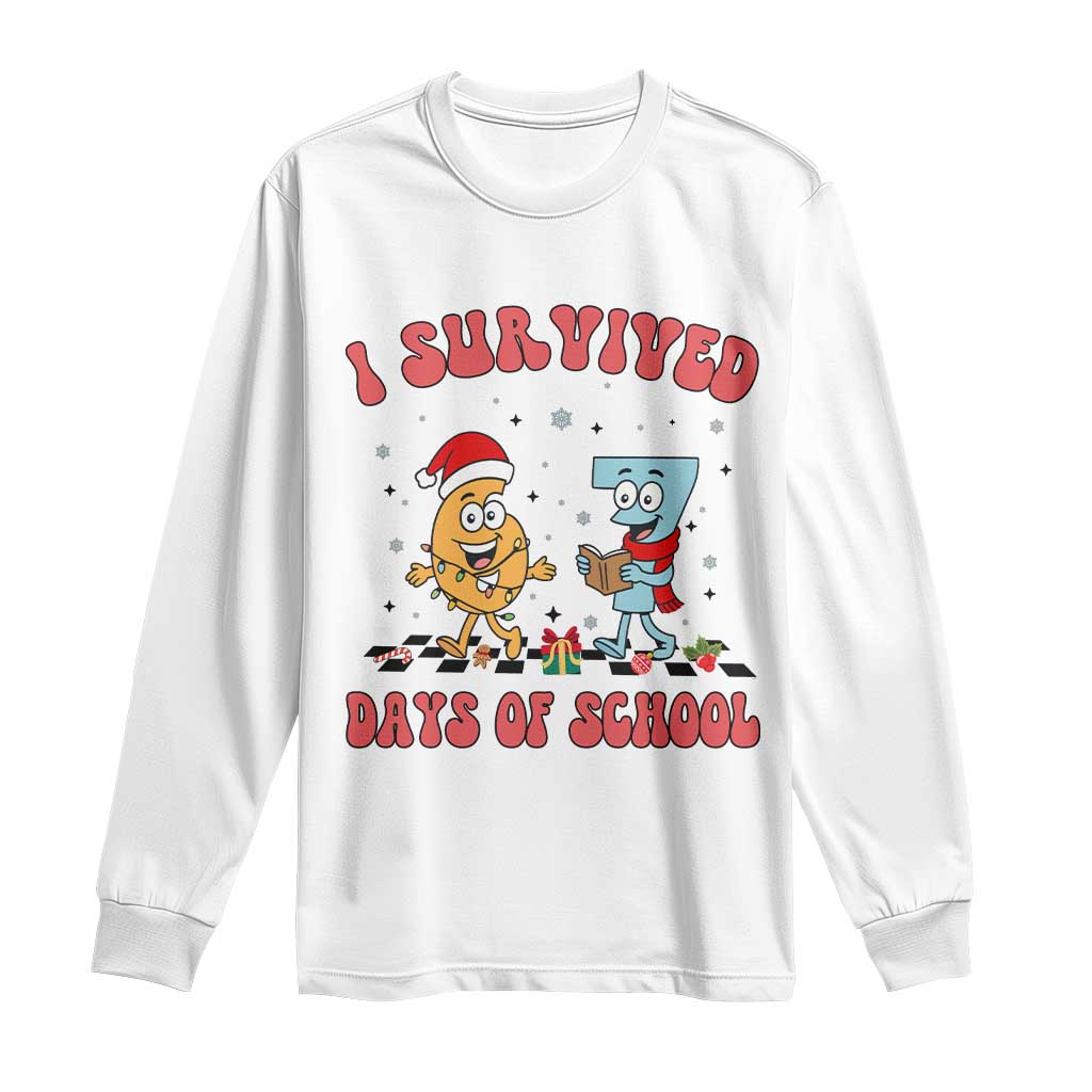67 Six Seven Christmas Meme Long Sleeve Shirt I Survived Days Of School - Wonder Print Shop