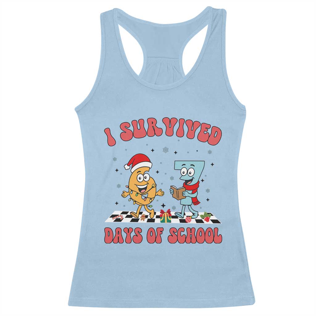 67 Six Seven Christmas Meme Racerback Tank Top I Survived Days Of School - Wonder Print Shop
