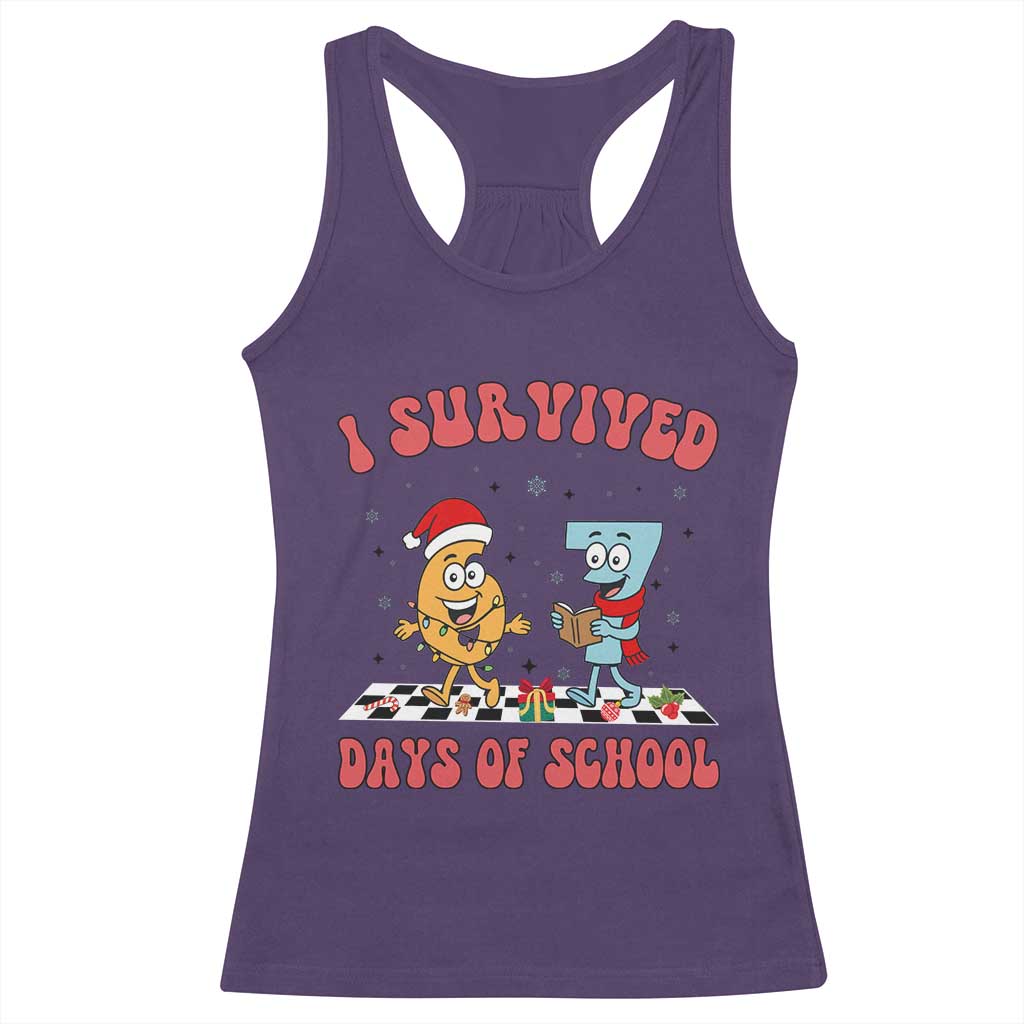67 Six Seven Christmas Meme Racerback Tank Top I Survived Days Of School - Wonder Print Shop