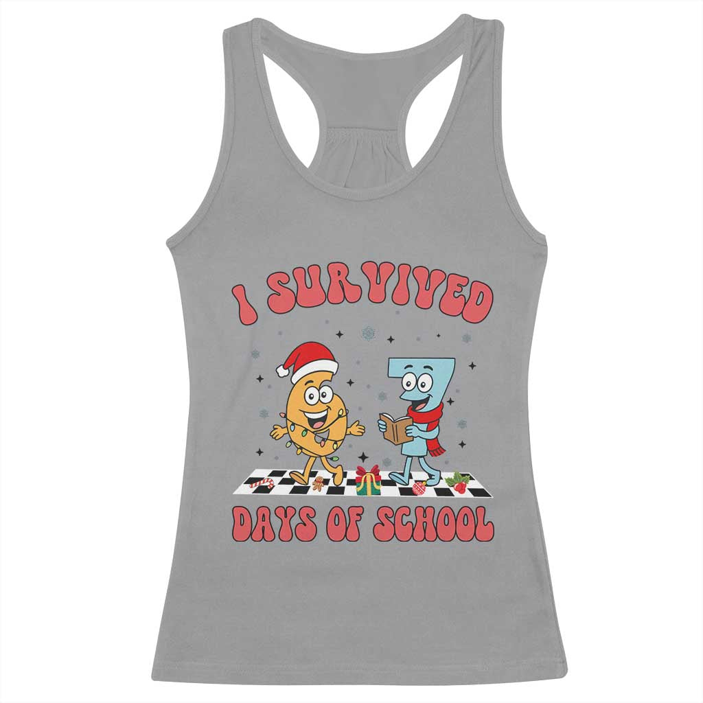 67 Six Seven Christmas Meme Racerback Tank Top I Survived Days Of School - Wonder Print Shop