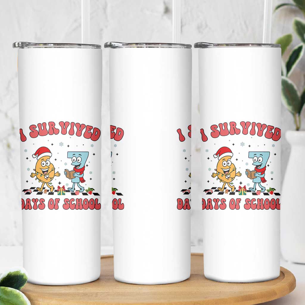 67 Six Seven Christmas Meme Skinny Tumbler I Survived Days Of School - Wonder Print Shop