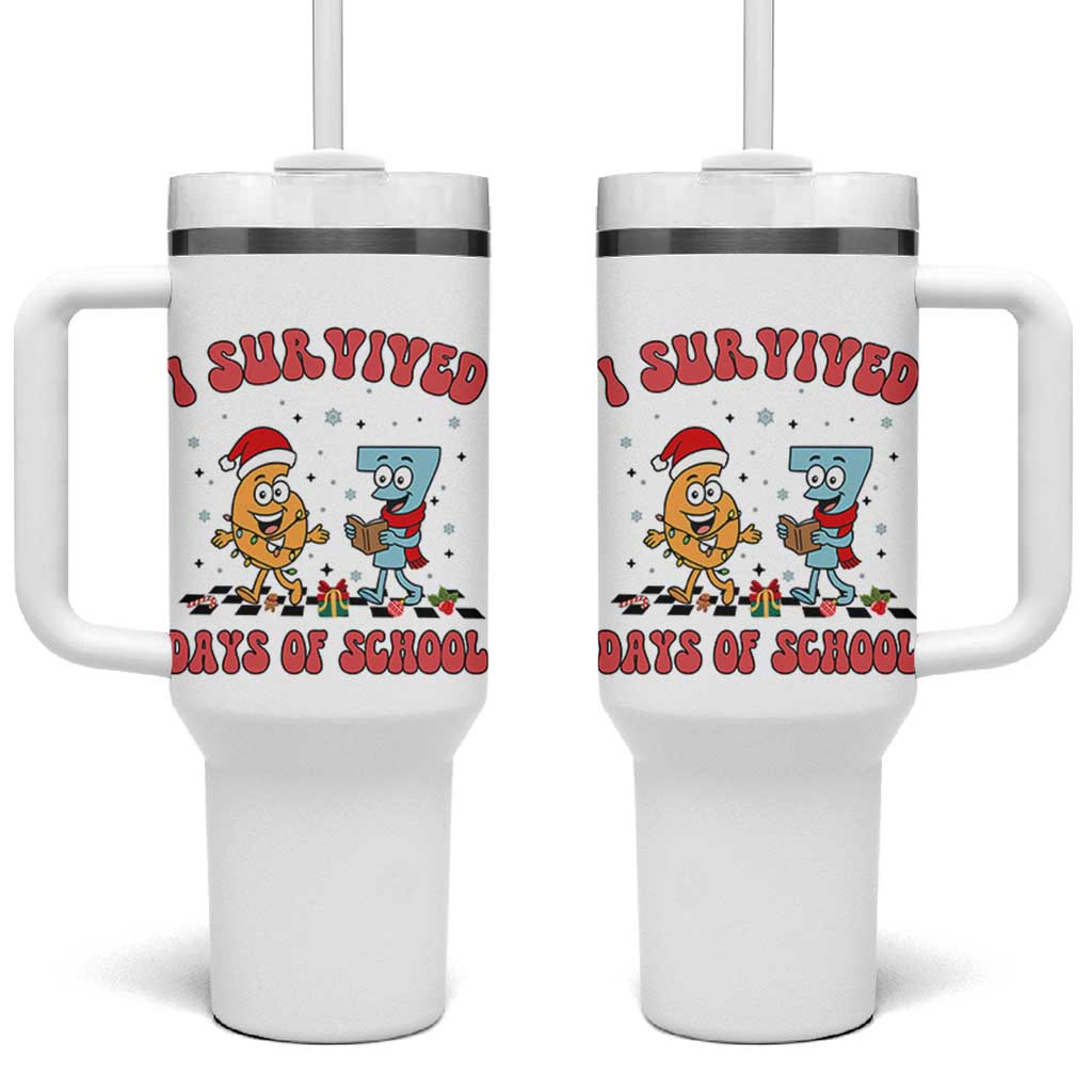 67 Six Seven Christmas Meme Tumbler With Handle I Survived Days Of School - Wonder Print Shop