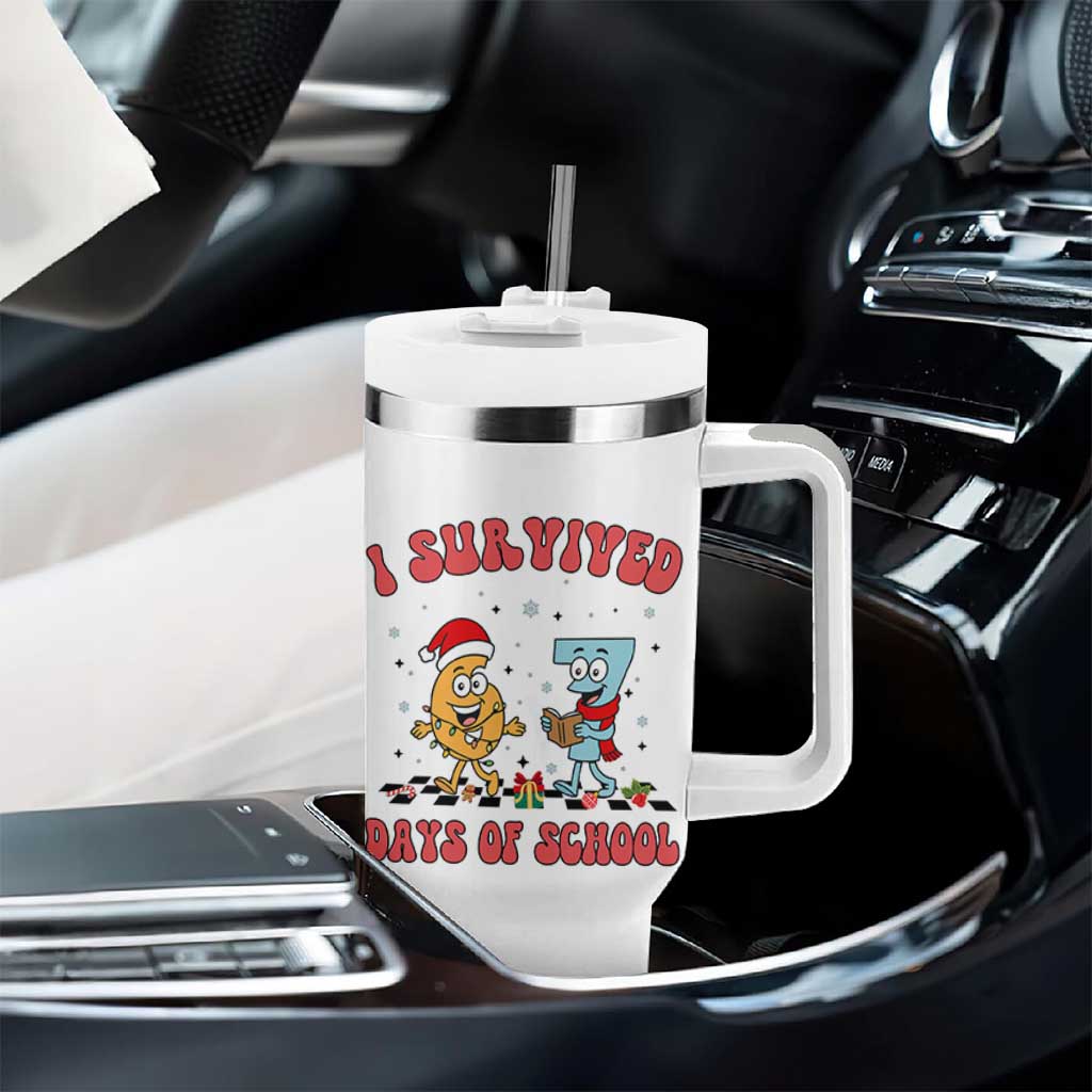 67 Six Seven Christmas Meme Tumbler With Handle I Survived Days Of School - Wonder Print Shop