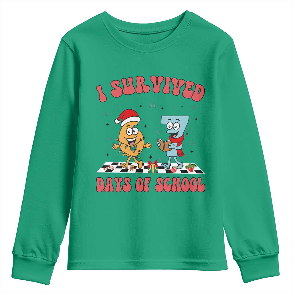 67 Six Seven Christmas Meme Youth Sweatshirt I Survived Days Of School - Wonder Print Shop