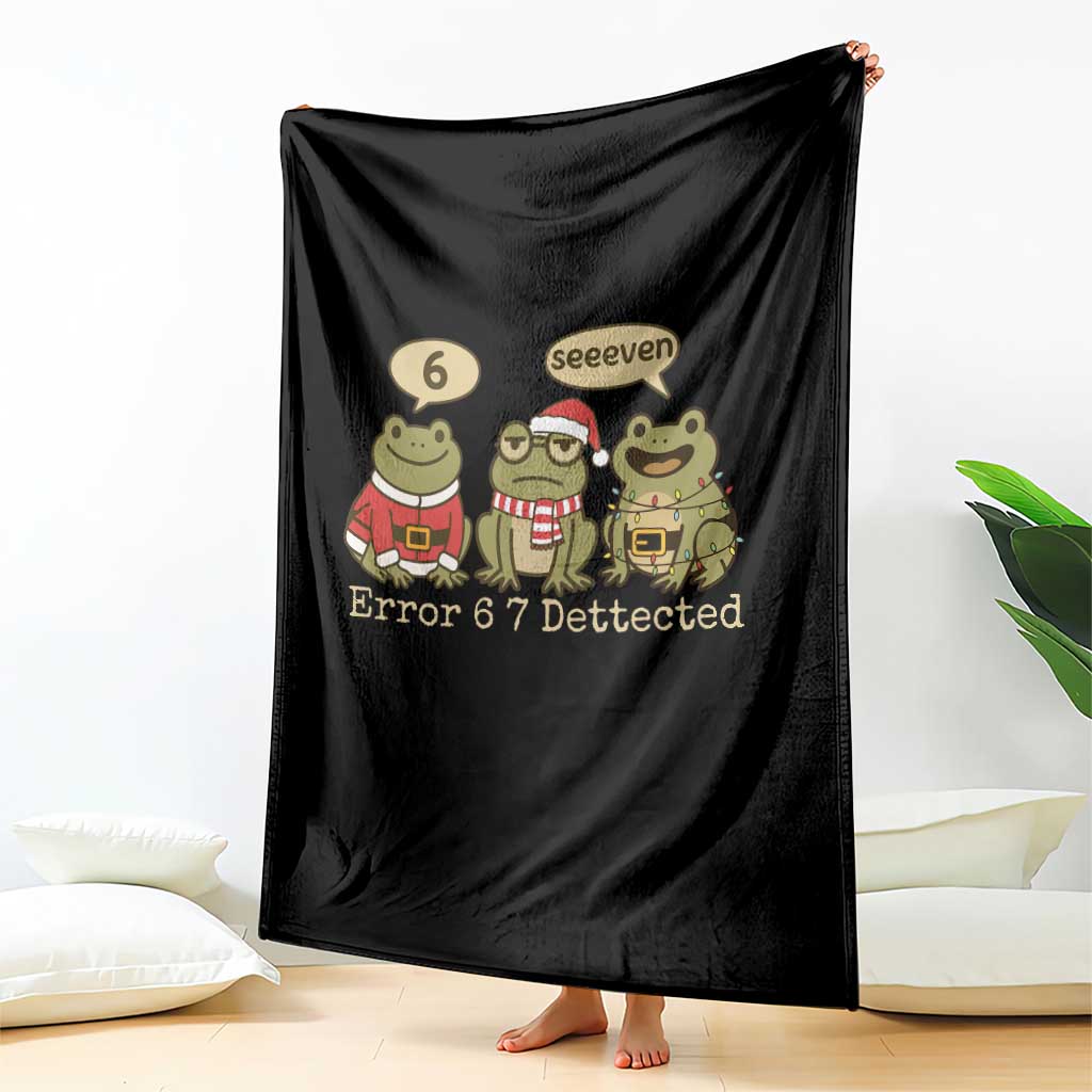 67 Six Seven Christmas Meme Throw Blanket Funny Frog Christmas Xmas - Wonder Print Shop