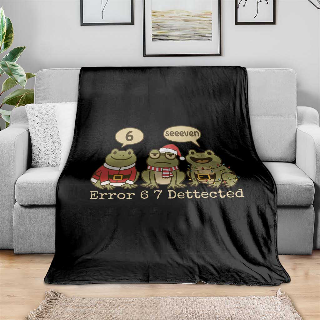 67 Six Seven Christmas Meme Throw Blanket Funny Frog Christmas Xmas - Wonder Print Shop