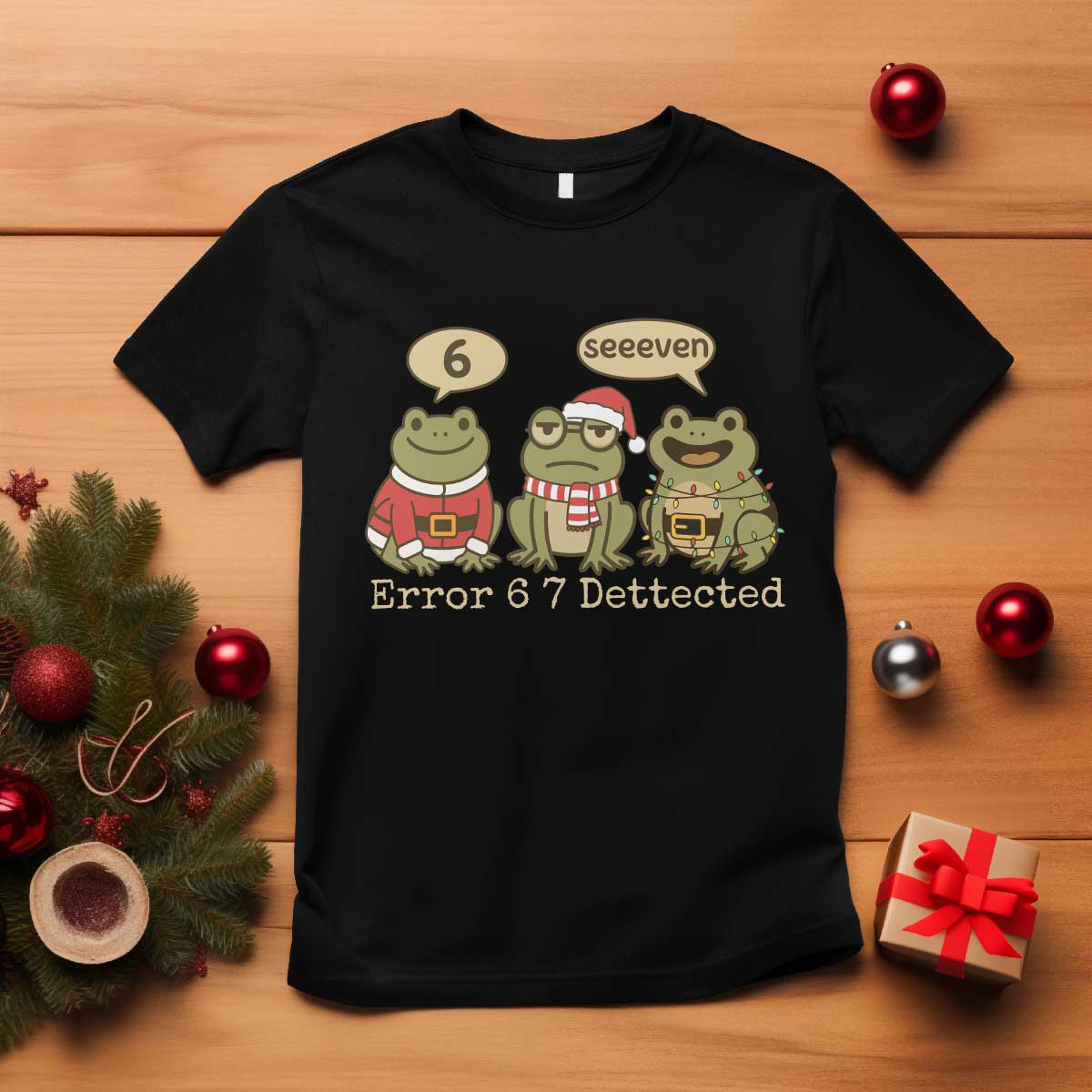 67 Six Seven Christmas Meme T Shirt Funny Frog Christmas Xmas - Wonder Print Shop