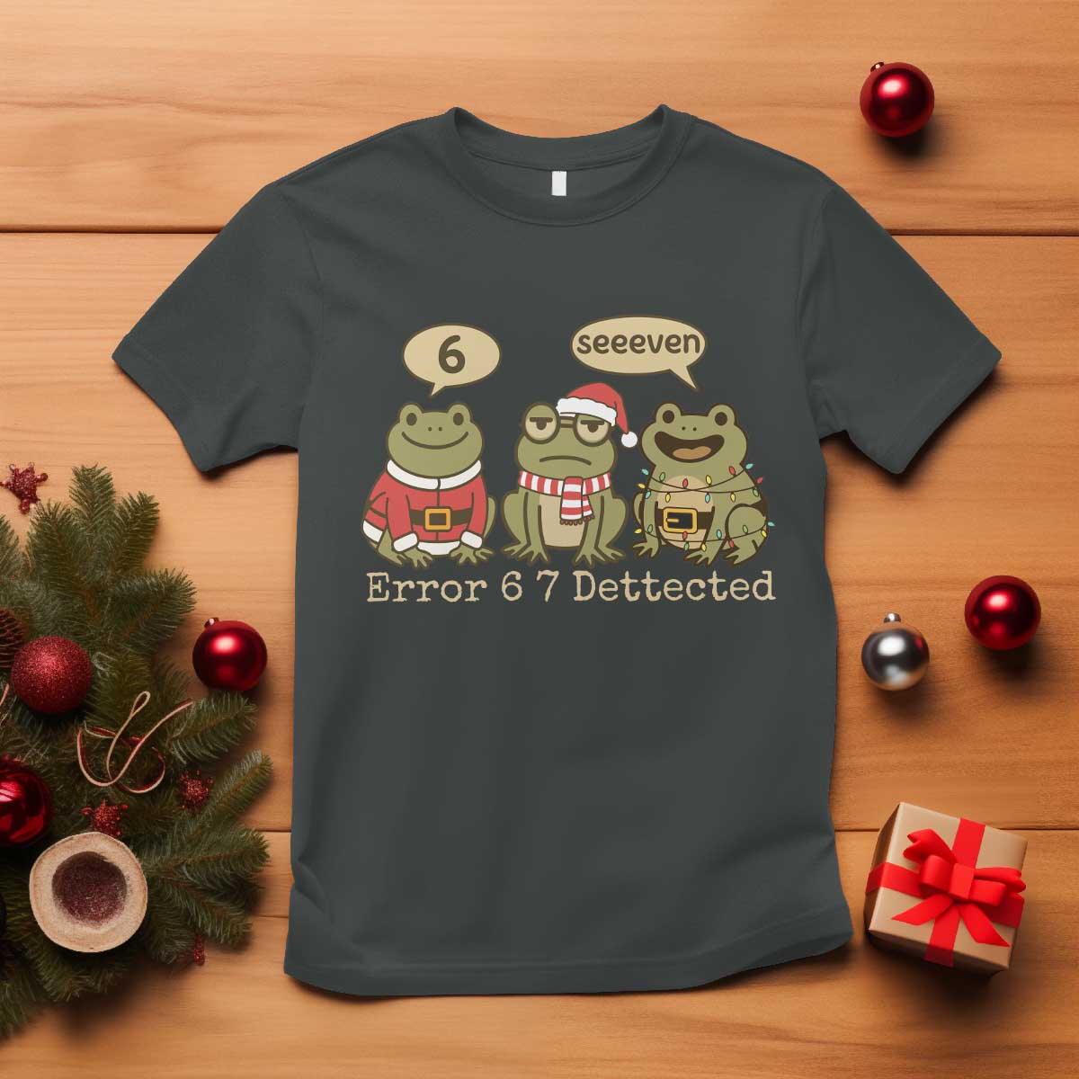 67 Six Seven Christmas Meme T Shirt Funny Frog Christmas Xmas - Wonder Print Shop