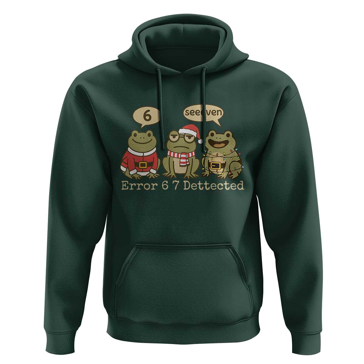 67 Six Seven Christmas Meme Hoodie Funny Frog Christmas Xmas - Wonder Print Shop