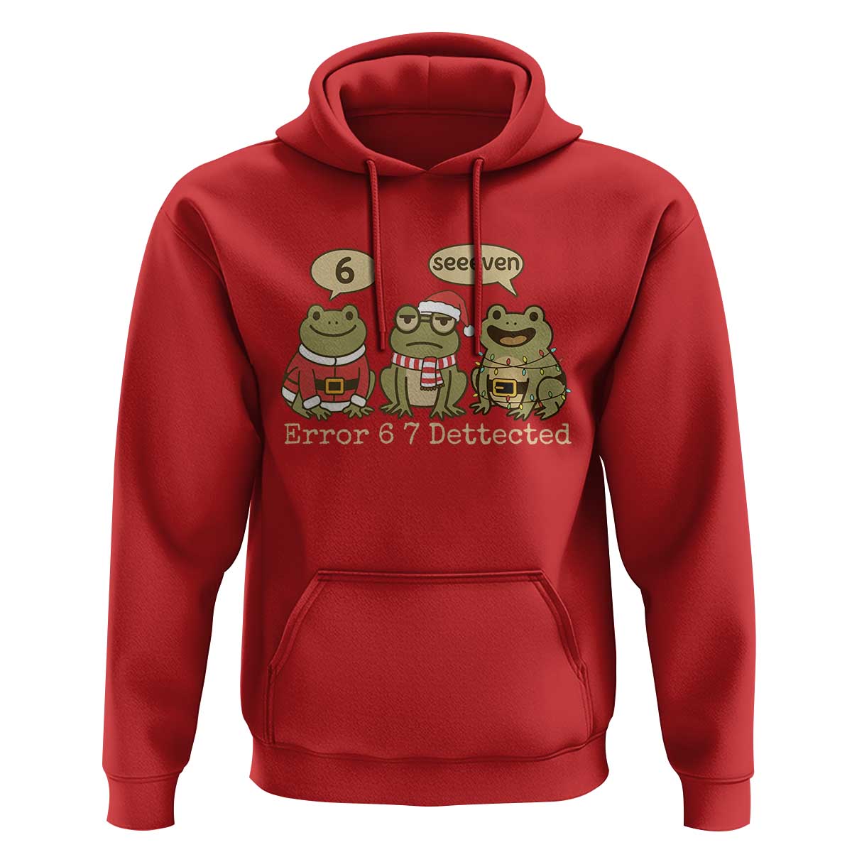 67 Six Seven Christmas Meme Hoodie Funny Frog Christmas Xmas - Wonder Print Shop