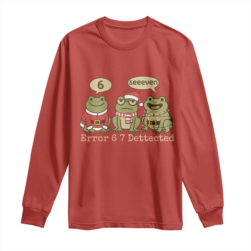 67 Six Seven Christmas Meme Long Sleeve Shirt Funny Frog Christmas Xmas - Wonder Print Shop