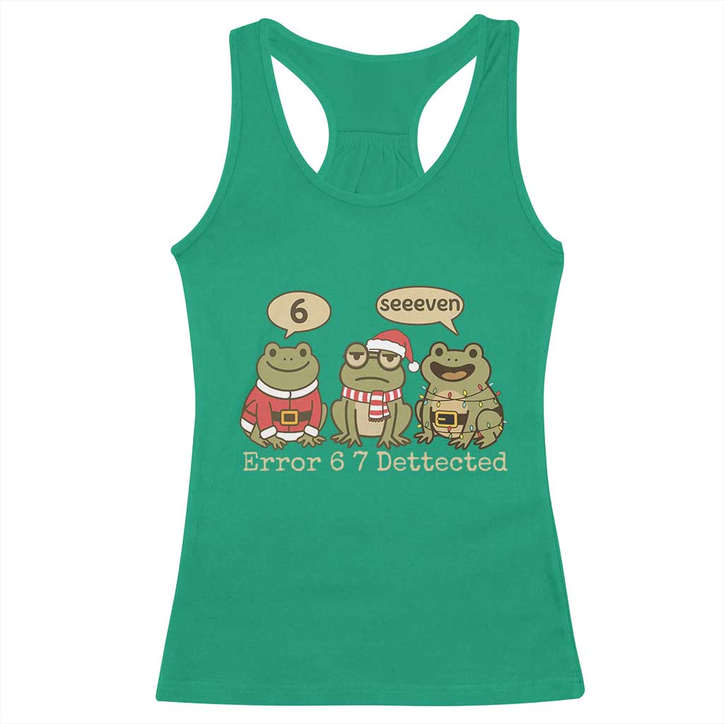 67 Six Seven Christmas Meme Racerback Tank Top Funny Frog Christmas Xmas - Wonder Print Shop