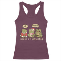 67 Six Seven Christmas Meme Racerback Tank Top Funny Frog Christmas Xmas - Wonder Print Shop