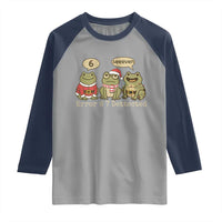 67 Six Seven Christmas Meme Raglan Shirt Funny Frog Christmas Xmas - Wonder Print Shop
