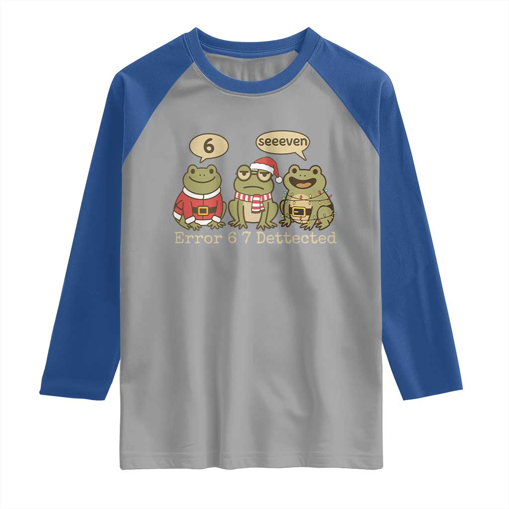 67 Six Seven Christmas Meme Raglan Shirt Funny Frog Christmas Xmas - Wonder Print Shop
