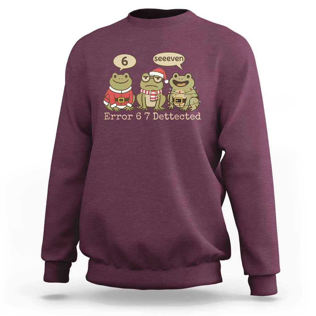 67 Six Seven Christmas Meme Sweatshirt Funny Frog Christmas Xmas - Wonder Print Shop