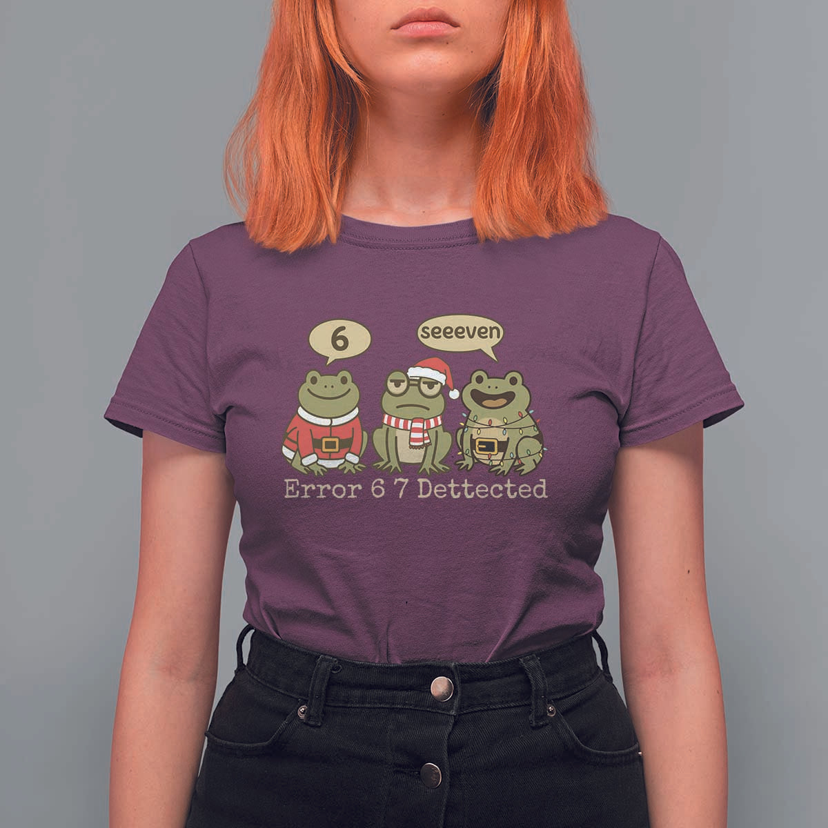 67 Six Seven Christmas Meme T Shirt For Women Funny Frog Christmas Xmas - Wonder Print Shop