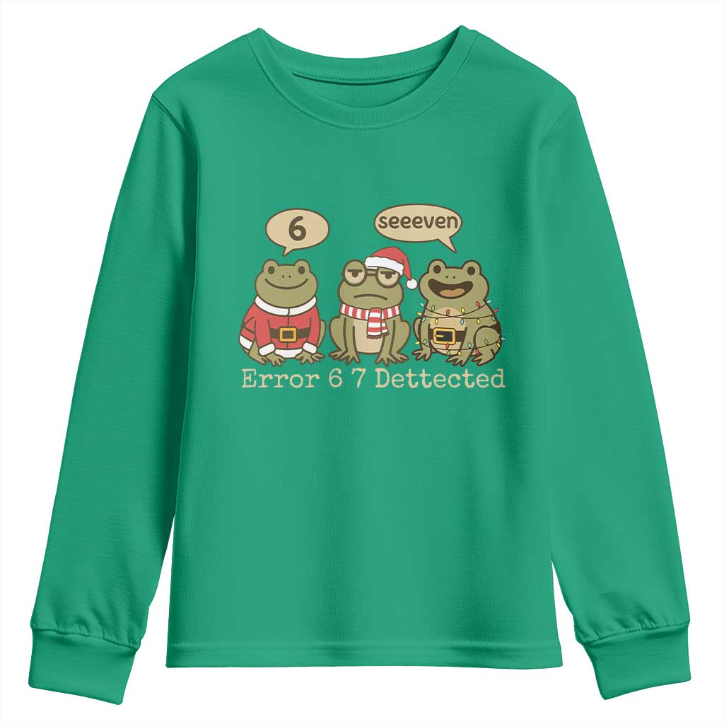 67 Six Seven Christmas Meme Youth Sweatshirt Funny Frog Christmas Xmas - Wonder Print Shop