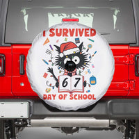 I Survived 67 Days Of School Cat Meme Spare Tire Cover Funny Christmas Six Seven Meme - Wonder Print Shop