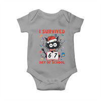 I Survived 67 Days Of School Cat Meme Baby Onesie Funny Christmas Six Seven Meme - Wonder Print Shop