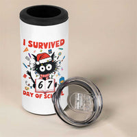 I Survived 67 Days Of School Cat Meme 4 in 1 Can Cooler Tumbler Funny Christmas Six Seven Meme - Wonder Print Shop