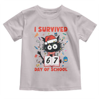 I Survived 67 Days Of School Cat Meme Toddler T Shirt Funny Christmas Six Seven Meme - Wonder Print Shop