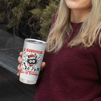I Survived 67 Days Of School Cat Meme Tumbler Cup Funny Christmas Six Seven Meme - Wonder Print Shop