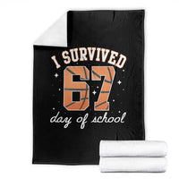 67 Six Seven Meme Throw Blanket I Survived Days Of School - Wonder Print Shop