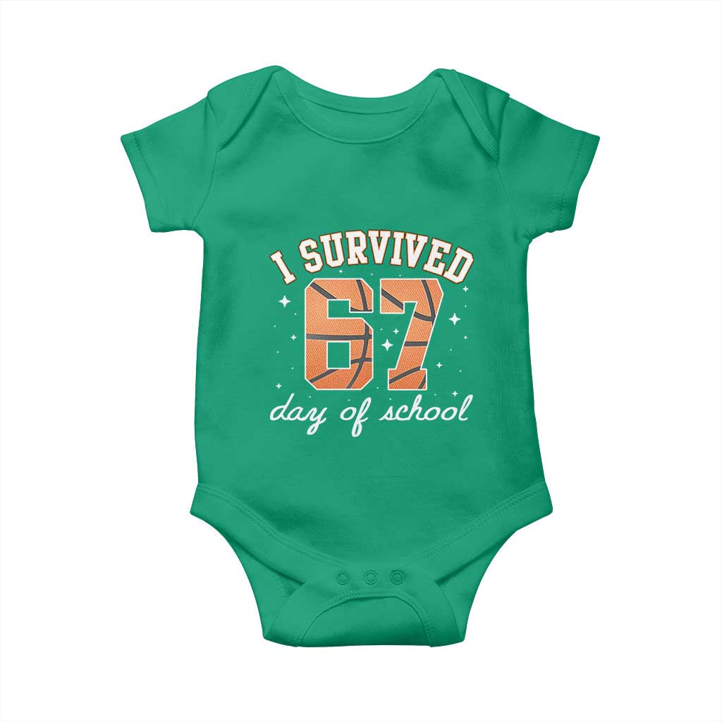 67 Six Seven Meme Baby Onesie I Survived Days Of School - Wonder Print Shop