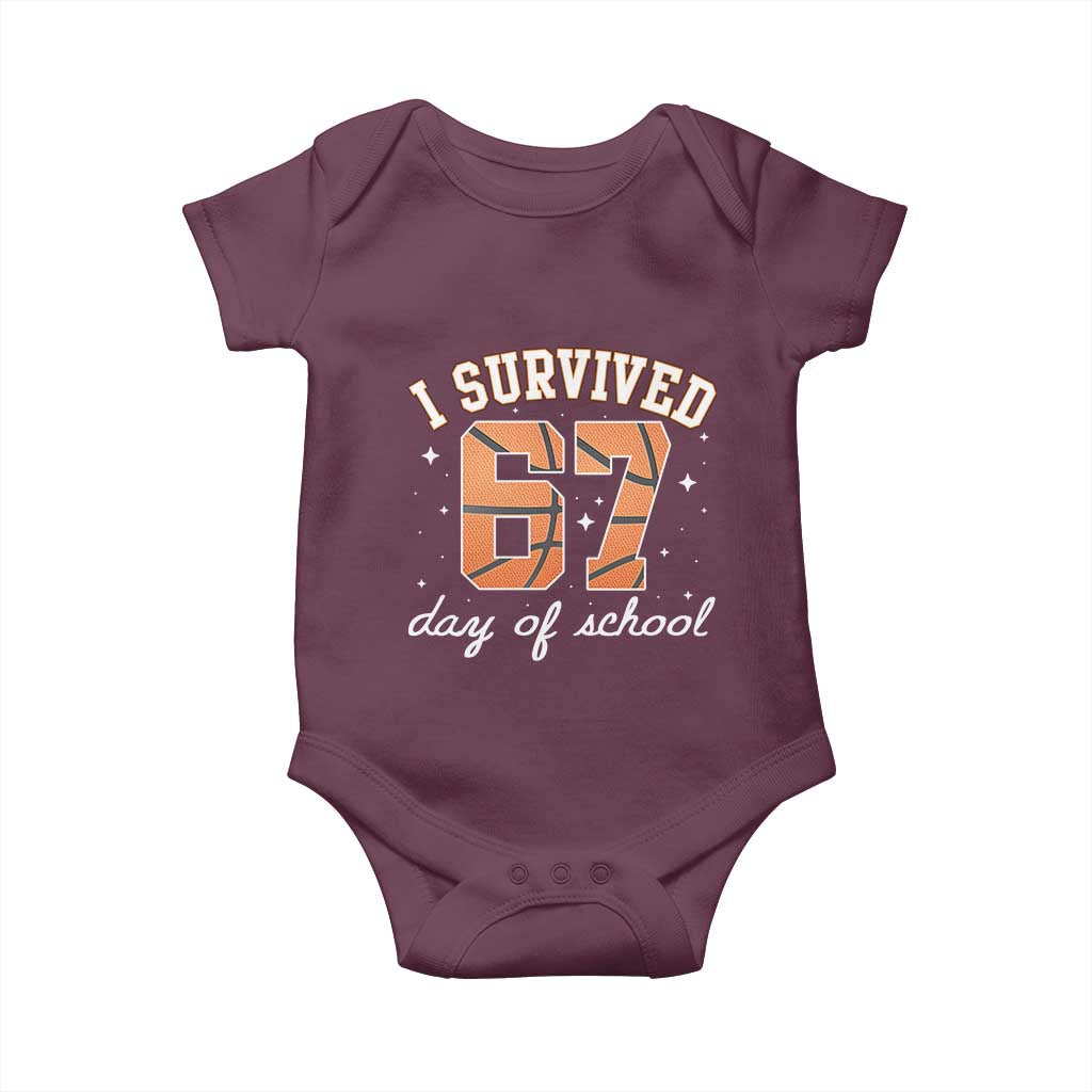 67 Six Seven Meme Baby Onesie I Survived Days Of School - Wonder Print Shop