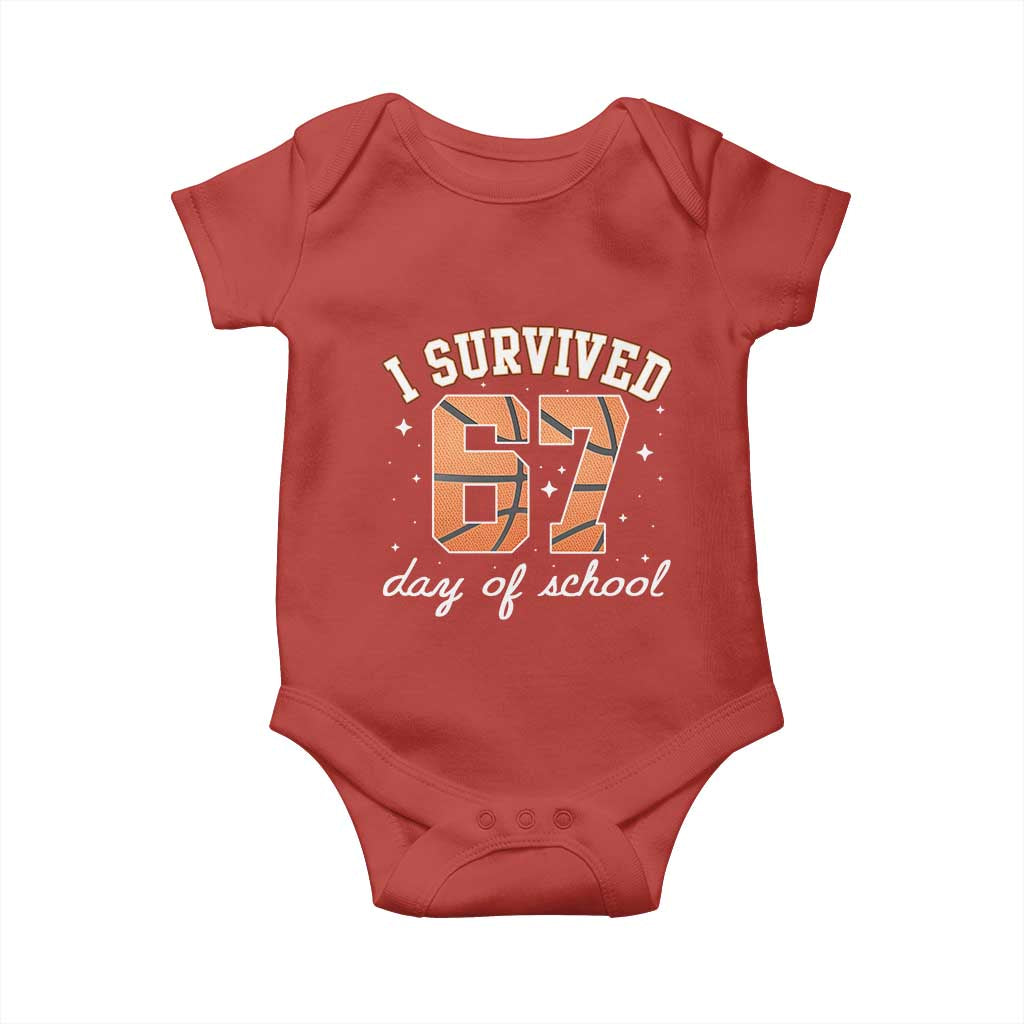 67 Six Seven Meme Baby Onesie I Survived Days Of School - Wonder Print Shop