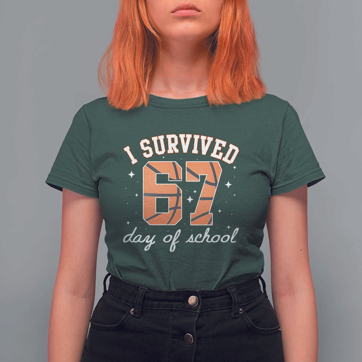 67 Six Seven Meme T Shirt For Women I Survived Days Of School - Wonder Print Shop