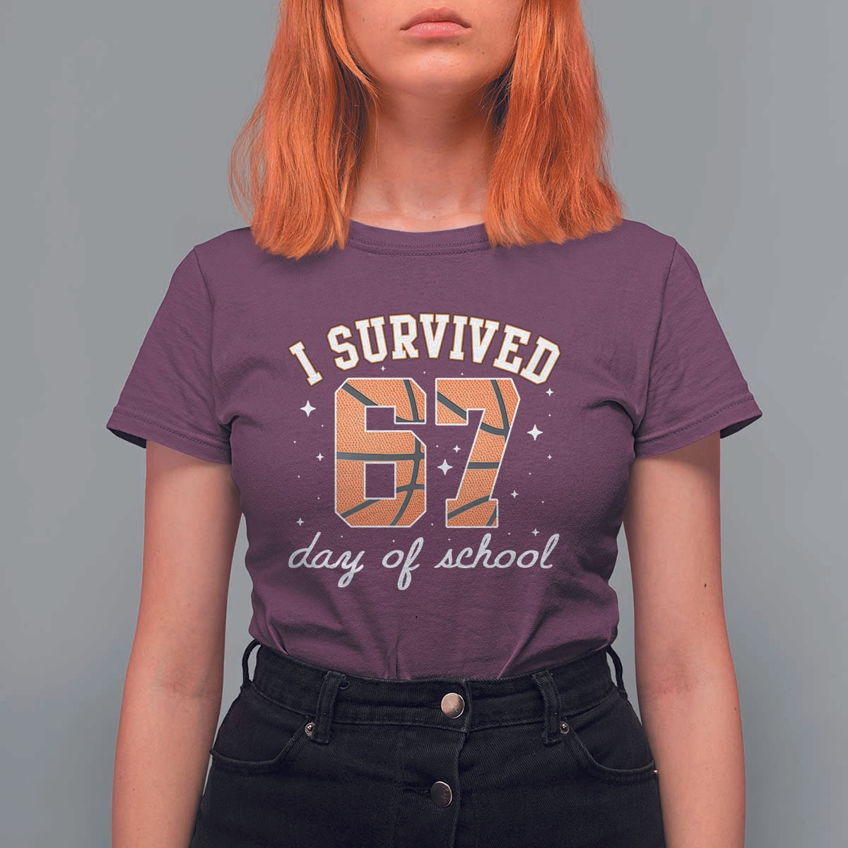 67 Six Seven Meme T Shirt For Women I Survived Days Of School - Wonder Print Shop