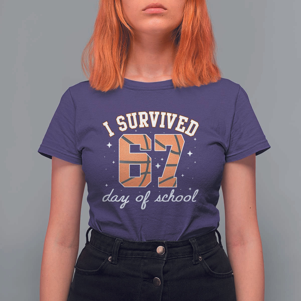 67 Six Seven Meme T Shirt For Women I Survived Days Of School - Wonder Print Shop
