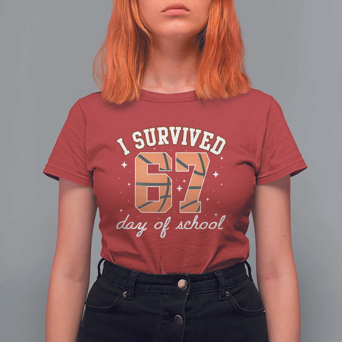 67 Six Seven Meme T Shirt For Women I Survived Days Of School - Wonder Print Shop