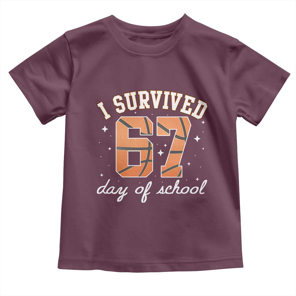67 Six Seven Meme Toddler T Shirt I Survived Days Of School - Wonder Print Shop