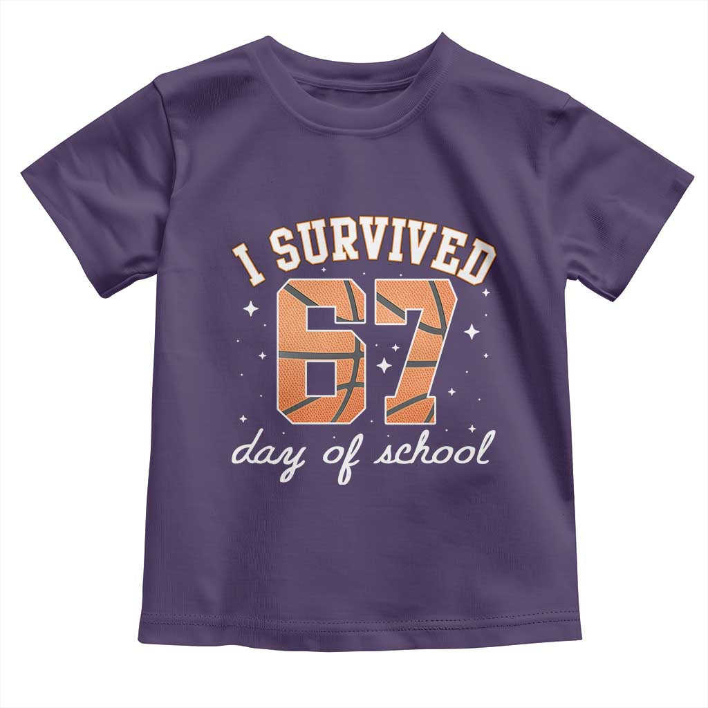 67 Six Seven Meme Toddler T Shirt I Survived Days Of School - Wonder Print Shop