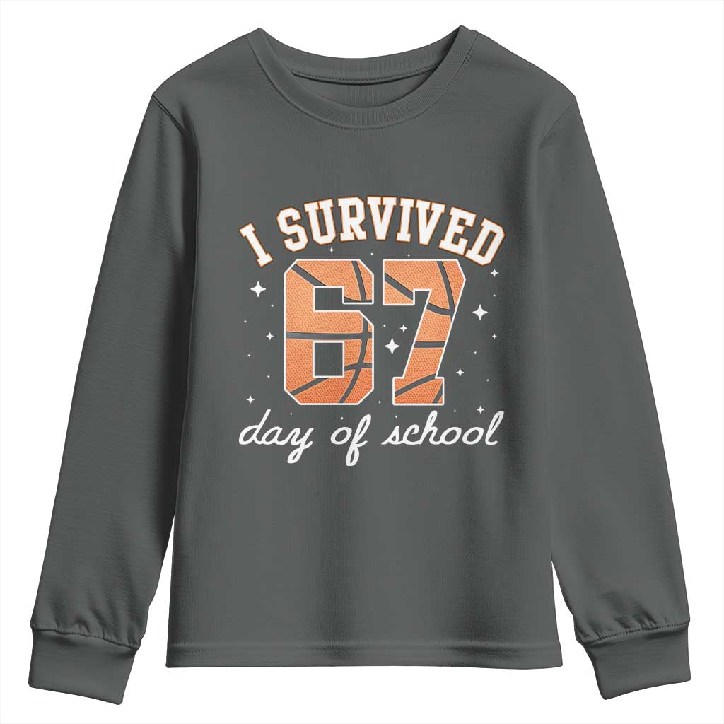 67 Six Seven Meme Youth Sweatshirt I Survived Days Of School - undefined