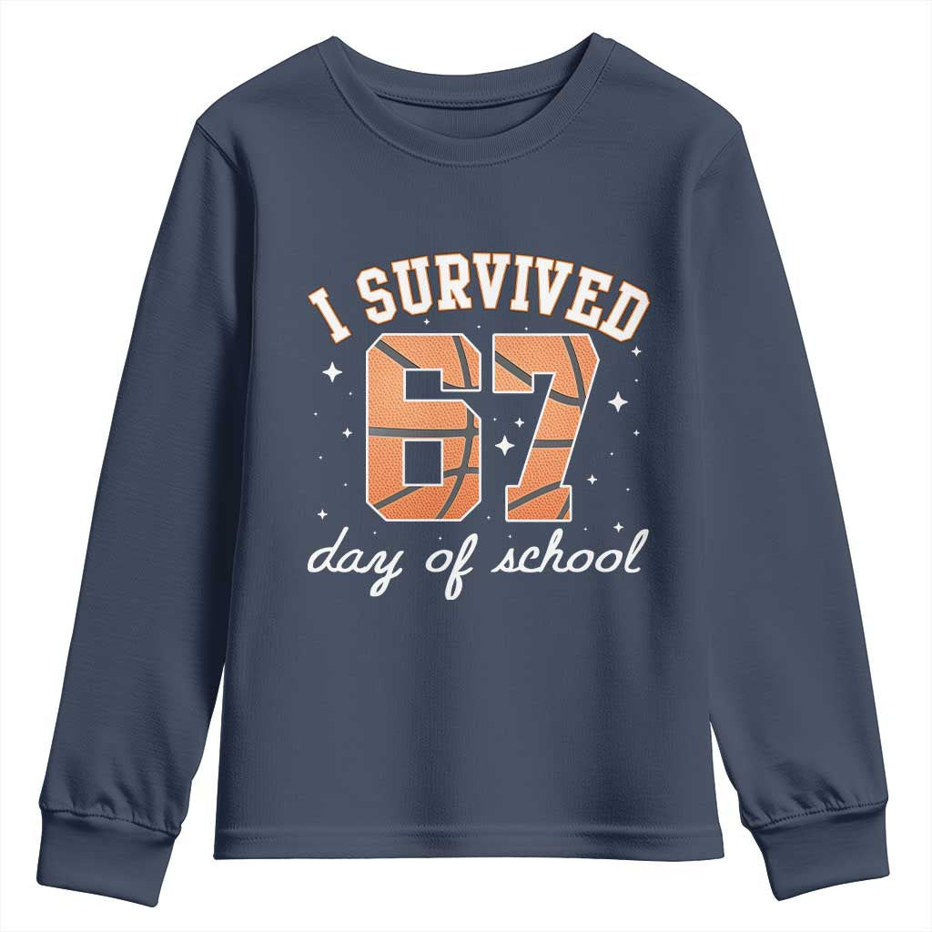 67 Six Seven Meme Youth Sweatshirt I Survived Days Of School - undefined