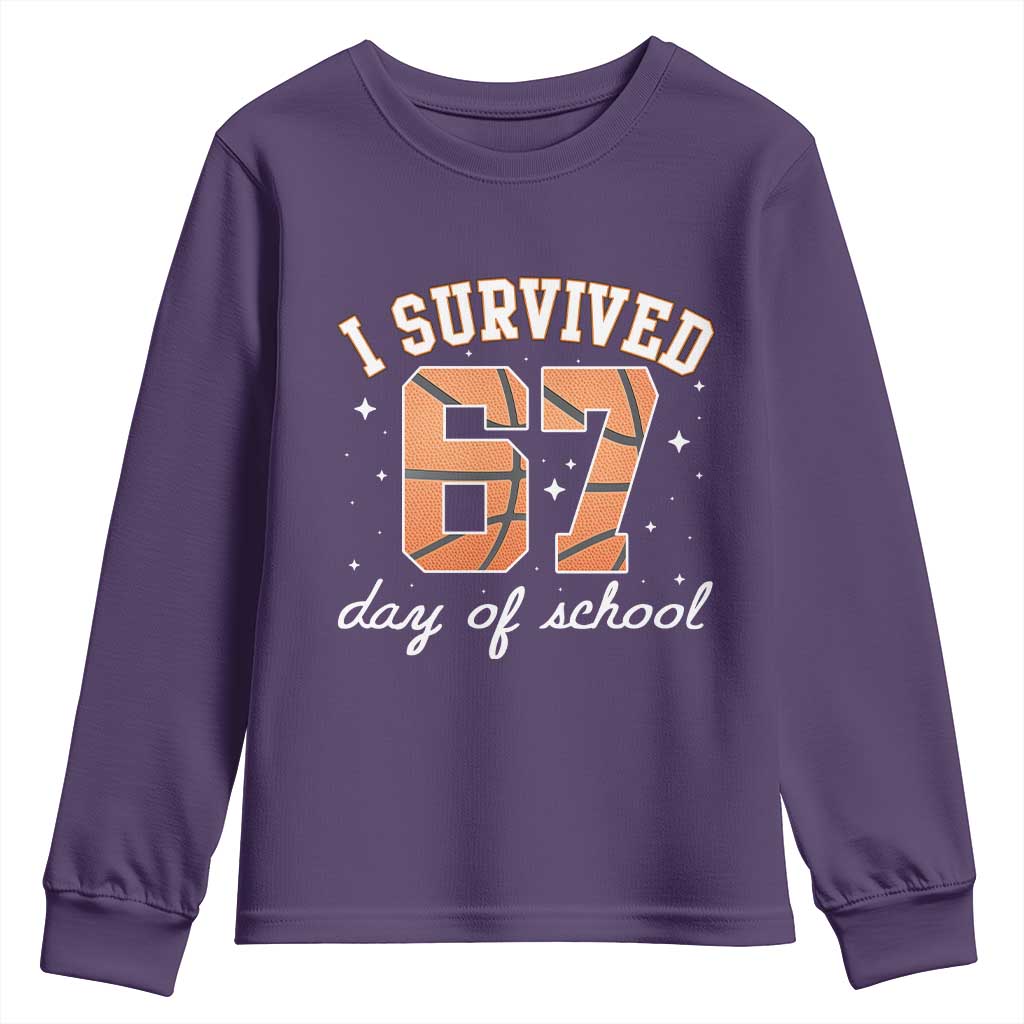 67 Six Seven Meme Youth Sweatshirt I Survived Days Of School - undefined