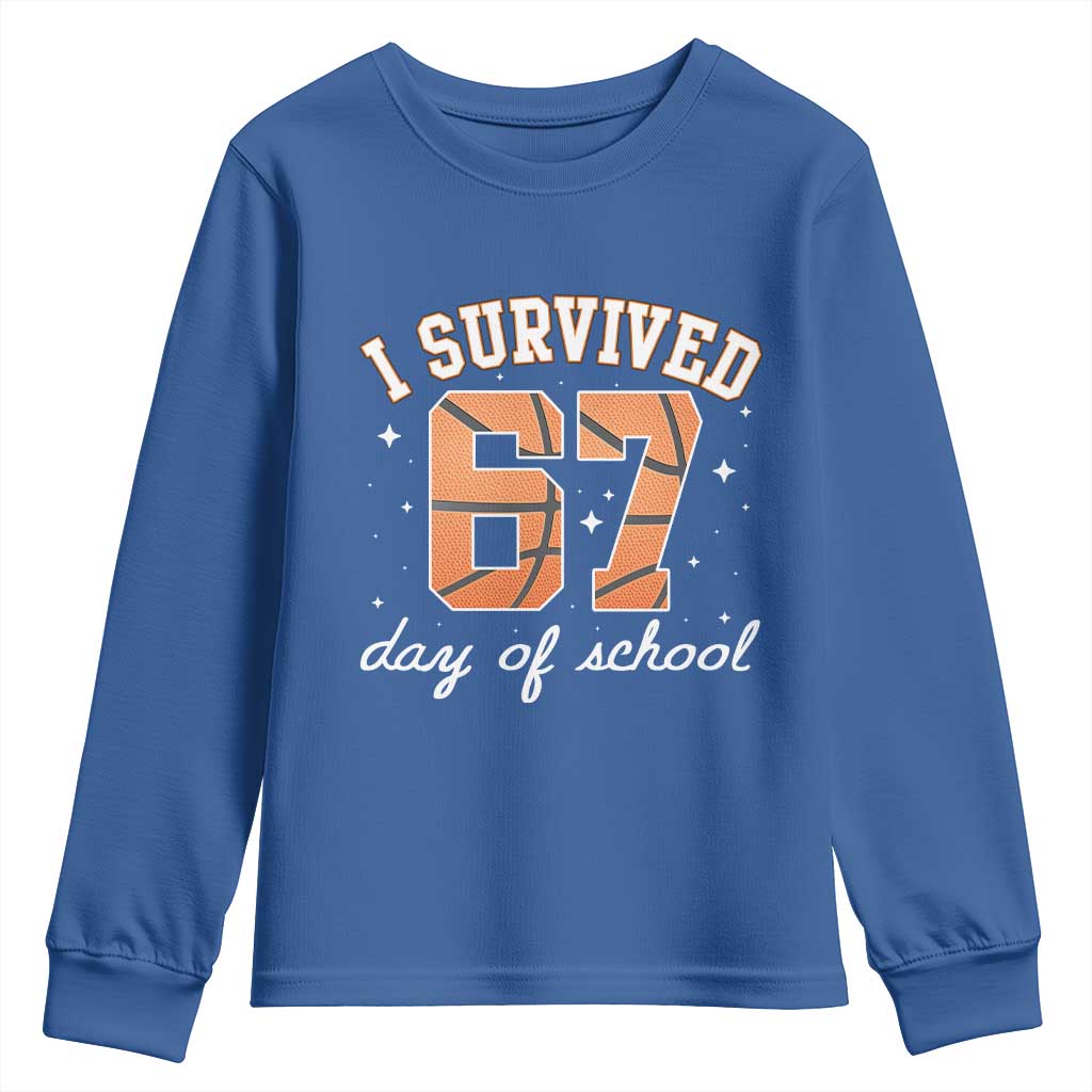 67 Six Seven Meme Youth Sweatshirt I Survived Days Of School - undefined