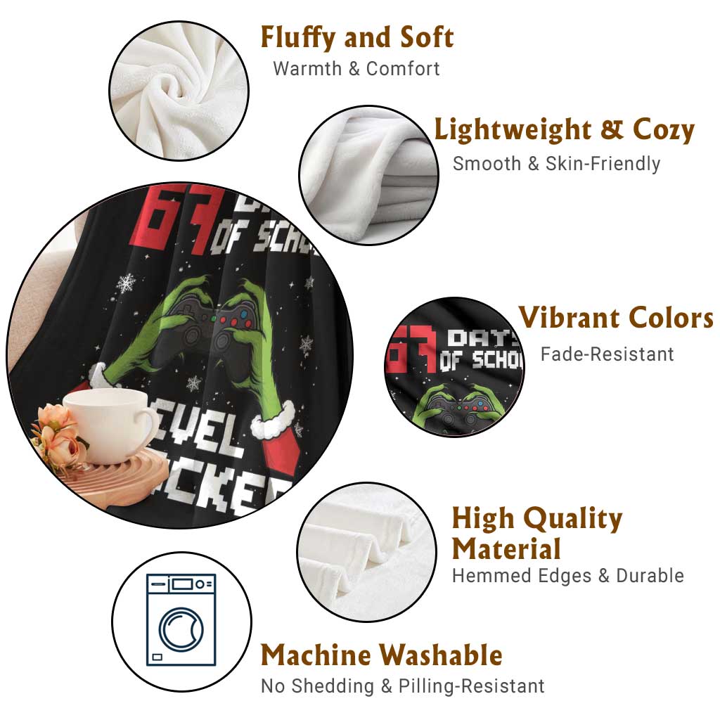 67 Six Seven Christmas Meme Throw Blanket Funny Elf Hand Video Game Xmas - Wonder Print Shop