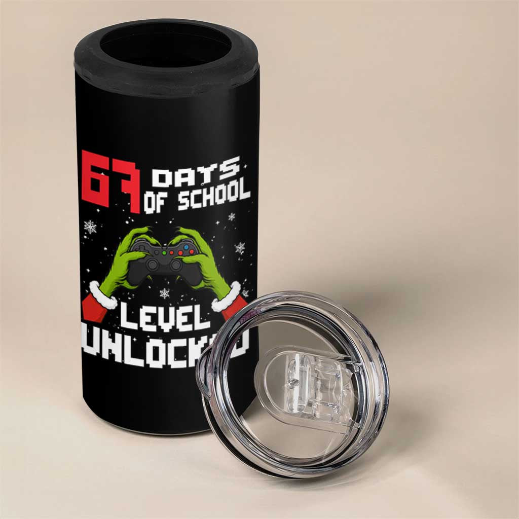67 Six Seven Christmas Meme 4 in 1 Can Cooler Tumbler Funny Elf Hand Video Game Xmas - Wonder Print Shop